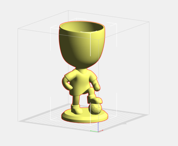 MACETERO FUTBOLISTA VERSÁTIL 3D
